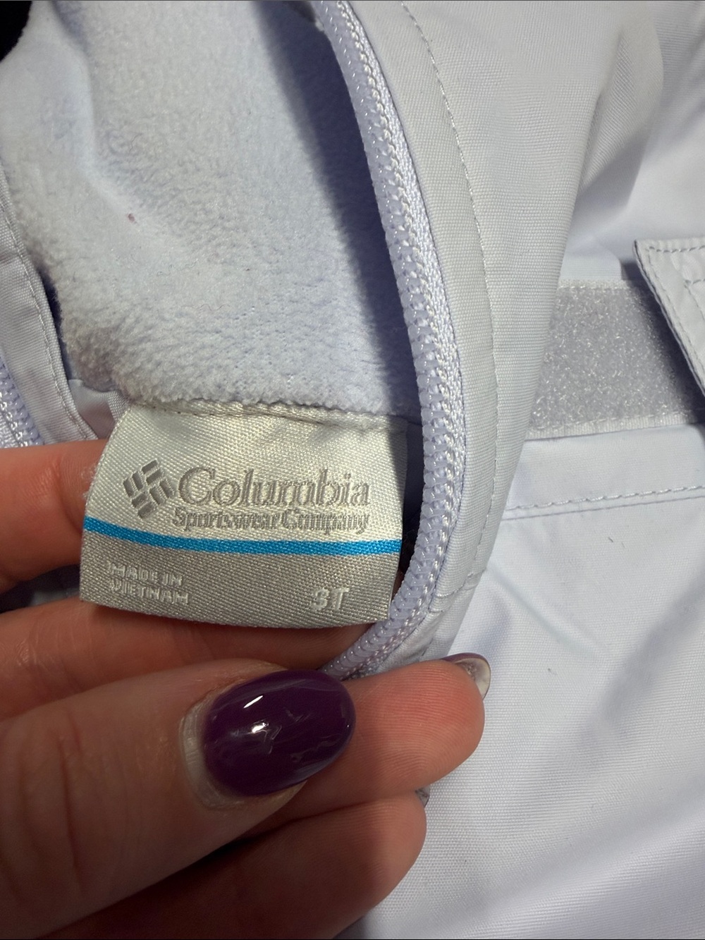 Columbia Lavender Kids Snow Bib with Black Adjustable Straps - Picture 3 of 4